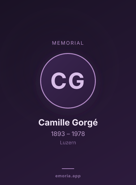 Memorial portrait of Camille Gorgé