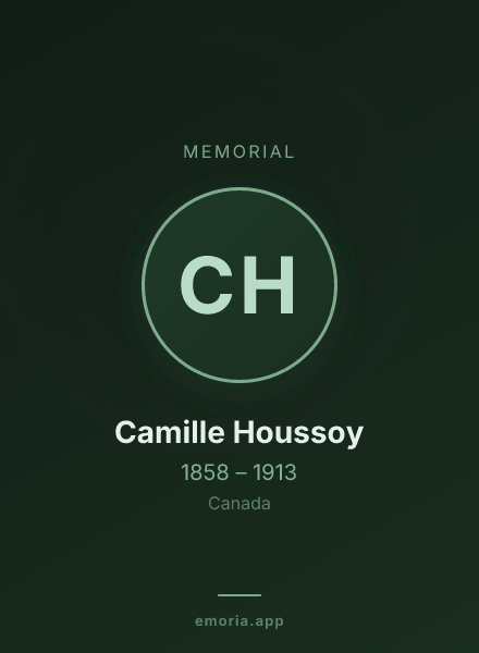 Memorial portrait of Camille Houssoy
