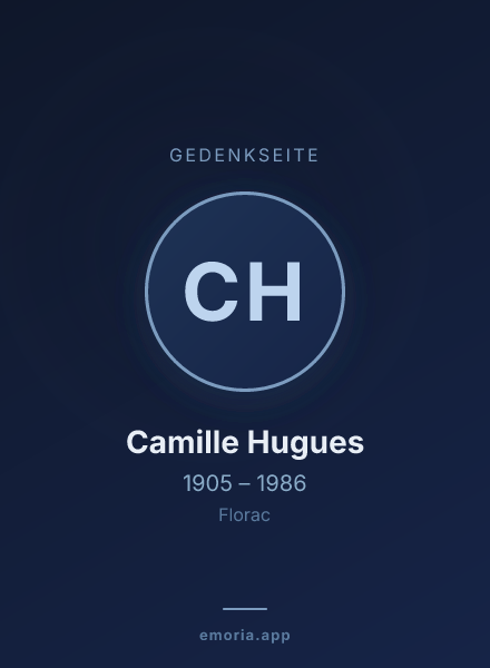 Gedenkportrait von Camille Hugues