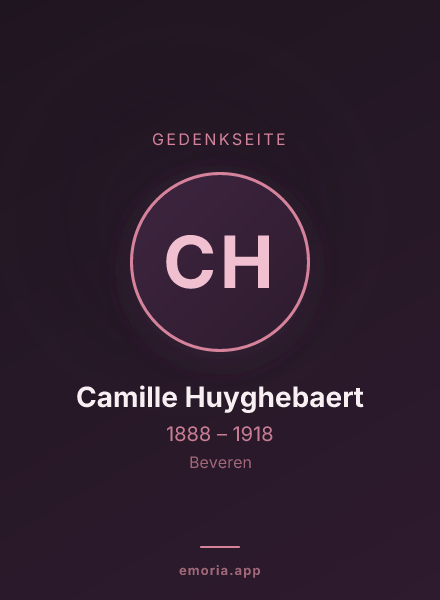 Gedenkportrait von Camille Huyghebaert