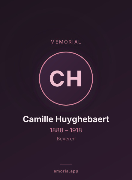 Memorial portrait of Camille Huyghebaert