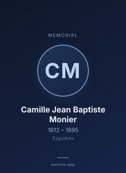Memorial portrait of Camille Jean Baptiste Monier