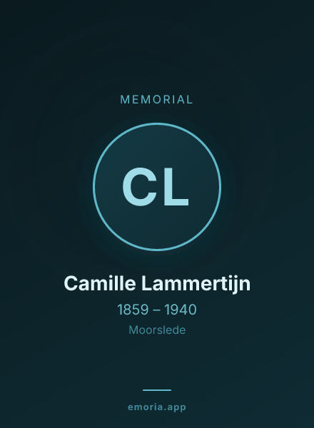 Memorial portrait of Camille Lammertijn
