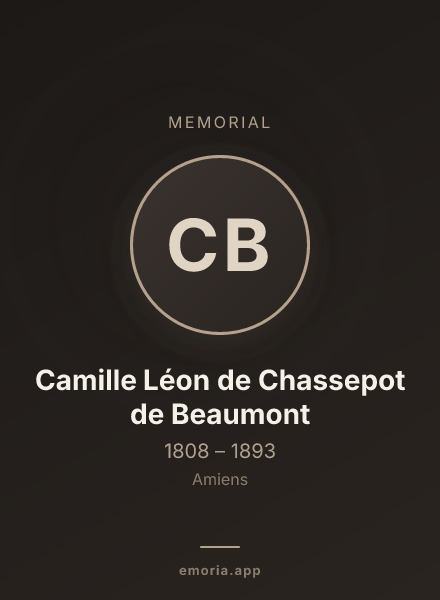 Memorial portrait of Camille Léon de Chassepot de Beaumont