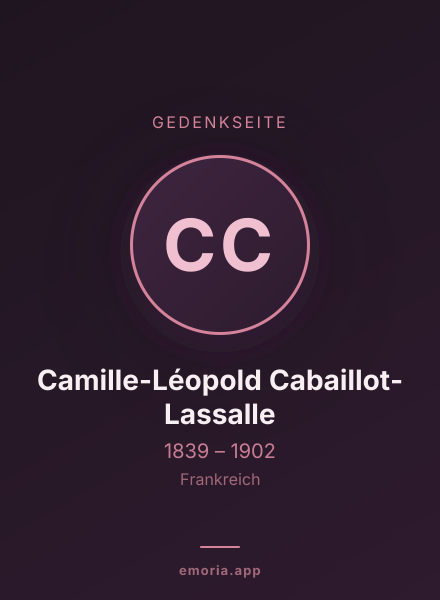 Gedenkportrait von Camille-Léopold Cabaillot-Lassalle