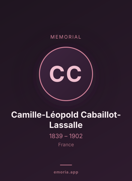 Memorial portrait of Camille-Léopold Cabaillot-Lassalle