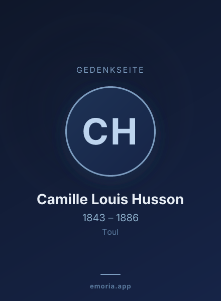 Gedenkportrait von Camille Louis Husson