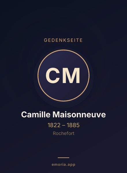Gedenkportrait von Camille Maisonneuve