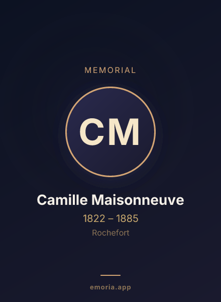 Memorial portrait of Camille Maisonneuve
