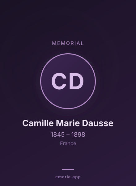 Memorial portrait of Camille Marie Dausse