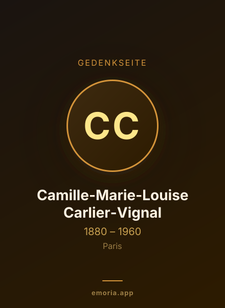 Gedenkportrait von Camille-Marie-Louise Carlier-Vignal