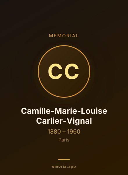Memorial portrait of Camille-Marie-Louise Carlier-Vignal