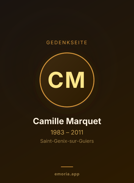 Gedenkportrait von Camille Marquet