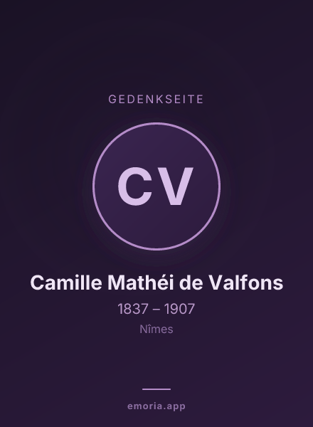 Gedenkportrait von Camille Mathéi de Valfons