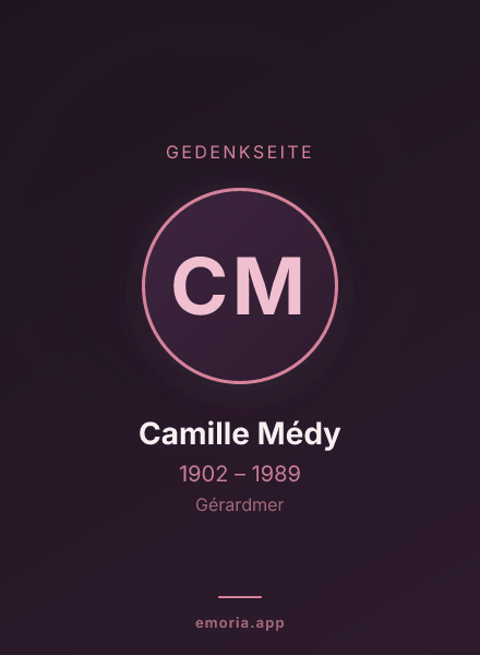 Gedenkportrait von Camille Médy