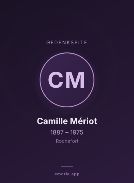Gedenkportrait von Camille Mériot