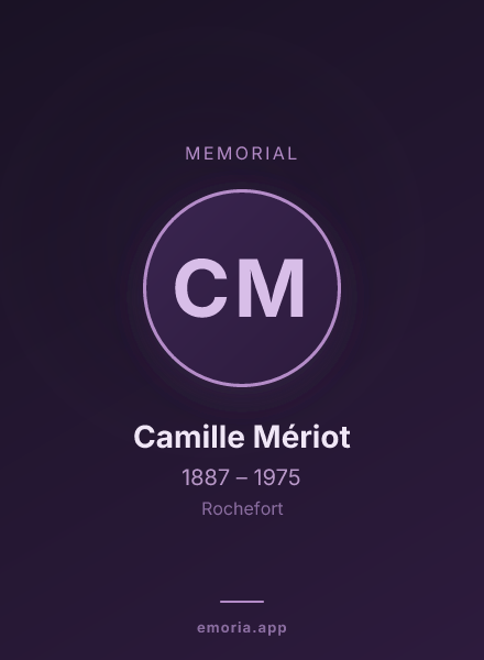 Memorial portrait of Camille Mériot