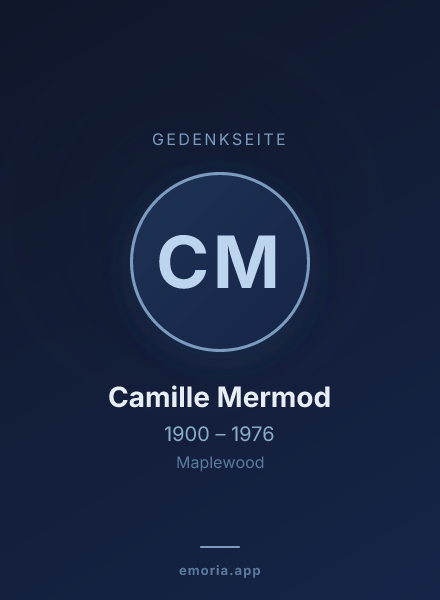 Gedenkportrait von Camille Mermod