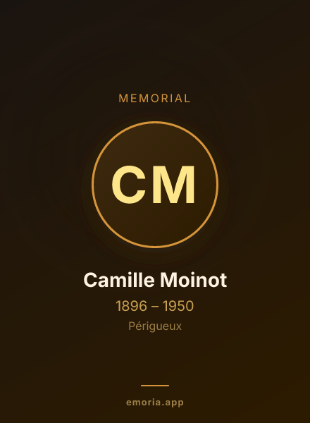 Memorial portrait of Camille Moinot