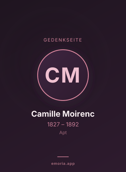Gedenkportrait von Camille Moirenc