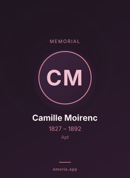 Memorial portrait of Camille Moirenc