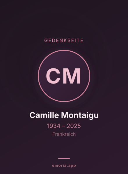 Gedenkportrait von Camille Montaigu
