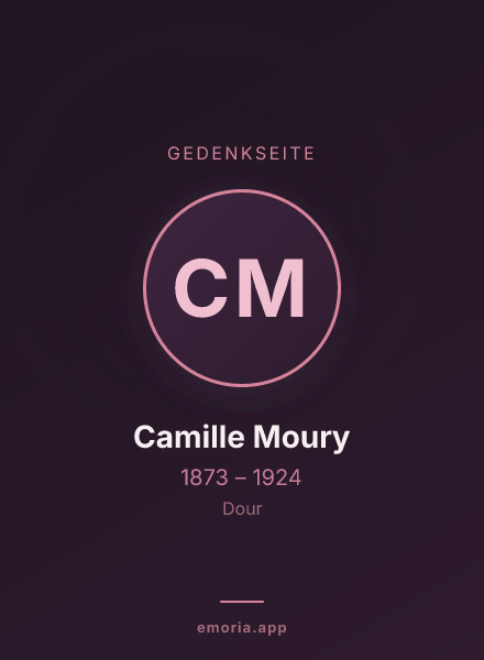 Gedenkportrait von Camille Moury