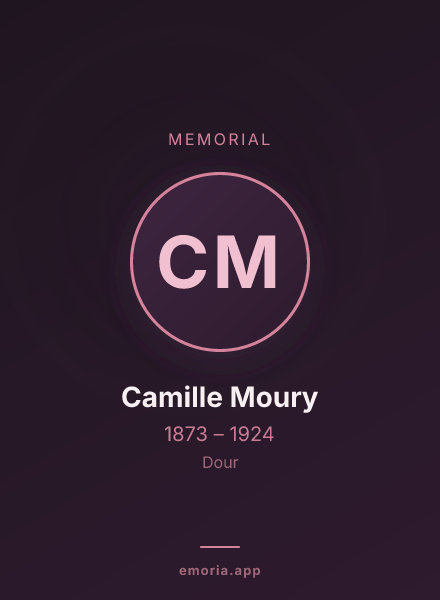 Memorial portrait of Camille Moury