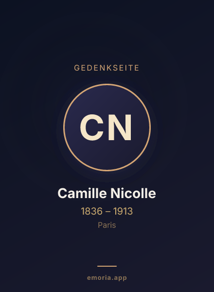 Gedenkportrait von Camille Nicolle