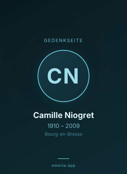Gedenkportrait von Camille Niogret
