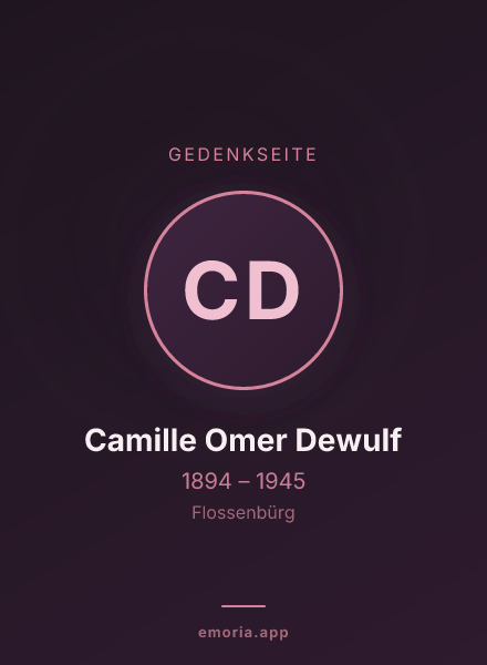 Gedenkportrait von Camille Omer Dewulf