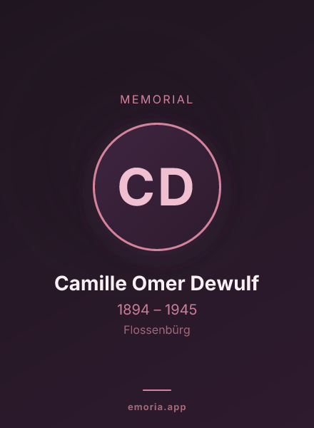 Memorial portrait of Camille Omer Dewulf
