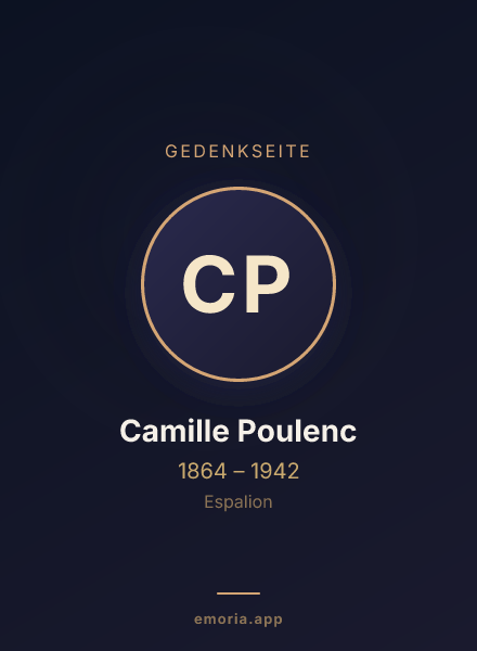 Gedenkportrait von Camille Poulenc