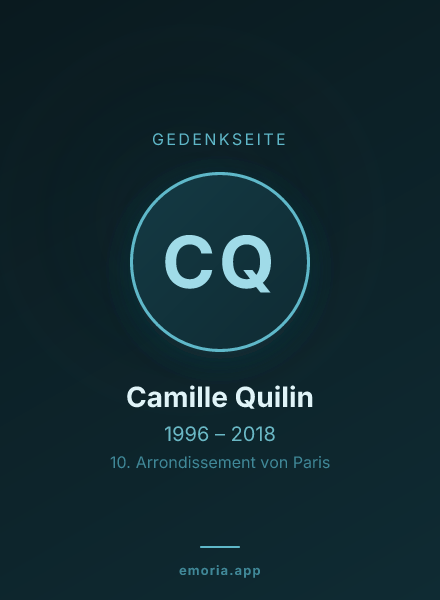 Gedenkportrait von Camille Quilin