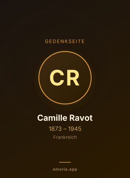 Gedenkportrait von Camille Ravot