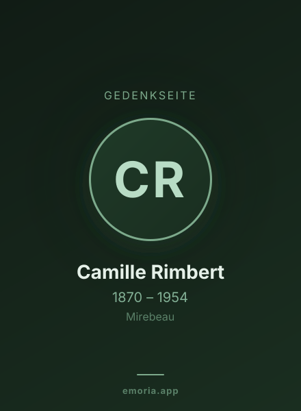 Gedenkportrait von Camille Rimbert