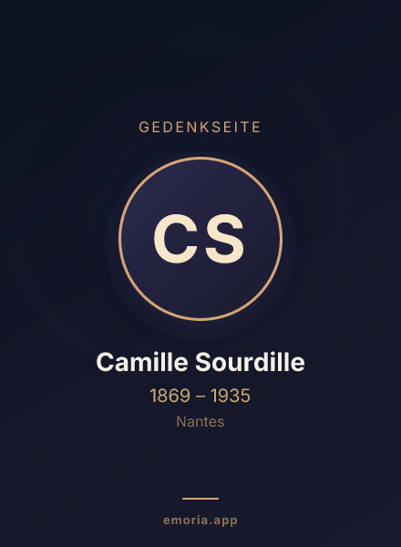 Gedenkportrait von Camille Sourdille