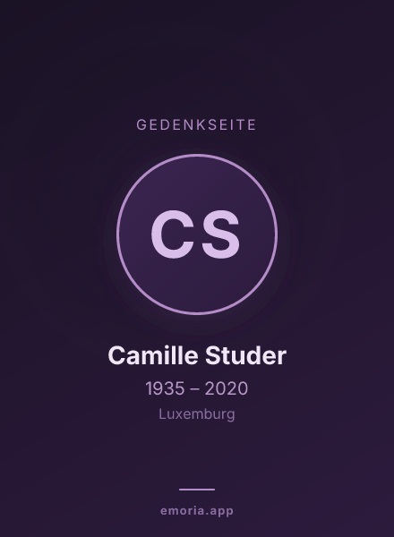 Gedenkportrait von Camille Studer