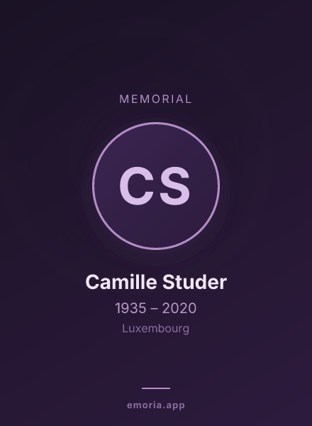 Memorial portrait of Camille Studer