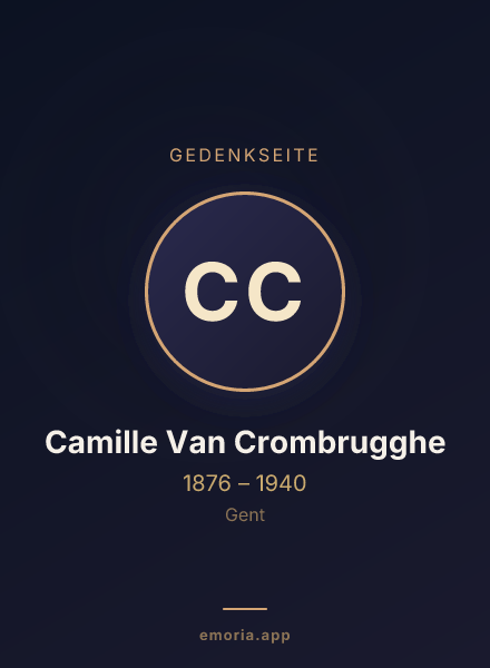 Gedenkportrait von Camille Van Crombrugghe