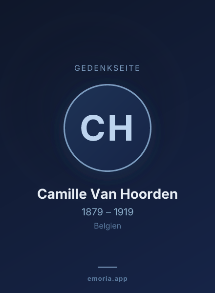 Gedenkportrait von Camille Van Hoorden