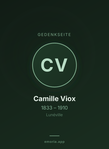 Gedenkportrait von Camille Viox