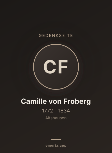 Gedenkportrait von Camille von Froberg