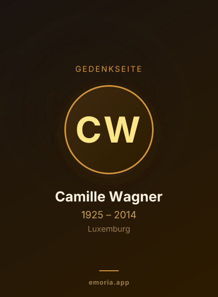 Gedenkportrait von Camille Wagner