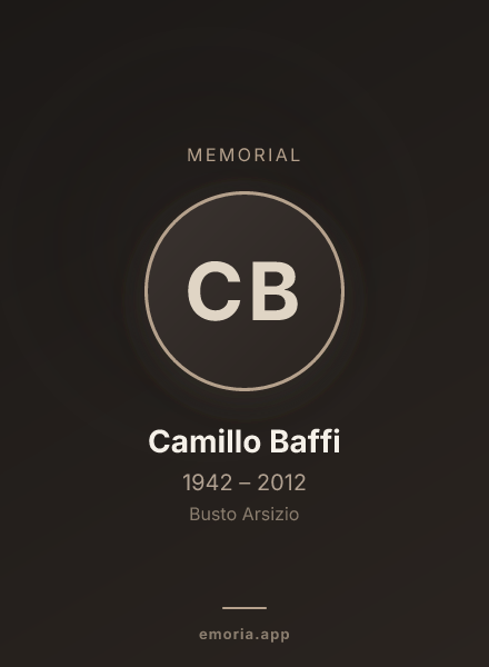Memorial portrait of Camillo Baffi