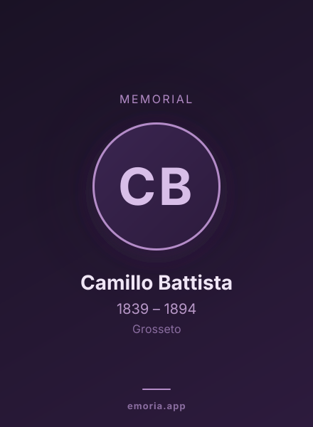 Memorial portrait of Camillo Battista