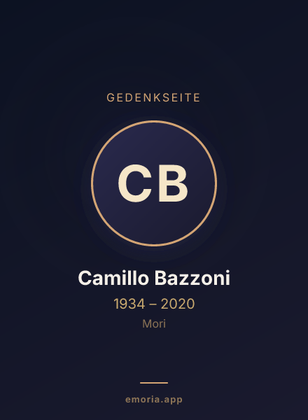 Gedenkportrait von Camillo Bazzoni