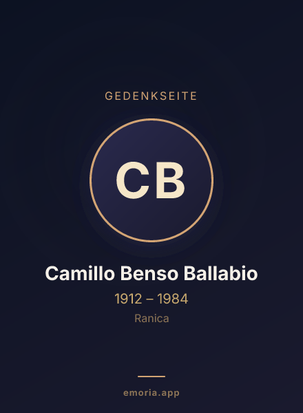 Gedenkportrait von Camillo Benso Ballabio
