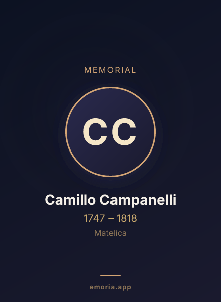 Memorial portrait of Camillo Campanelli