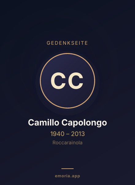 Gedenkportrait von Camillo Capolongo